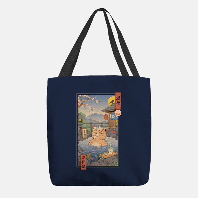 Onsen Cat Meowster-None-Basic Tote-Bag-vp021
