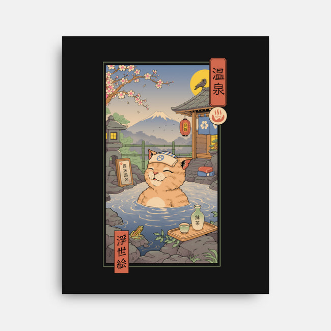 Onsen Cat Meowster-None-Stretched-Canvas-vp021
