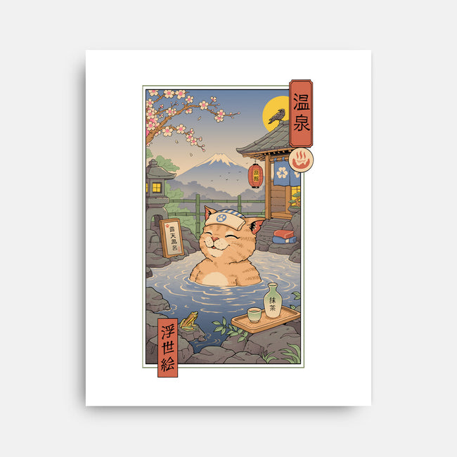 Onsen Cat Meowster-None-Stretched-Canvas-vp021