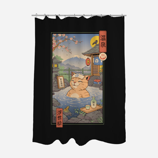 Onsen Cat Meowster-None-Polyester-Shower Curtain-vp021