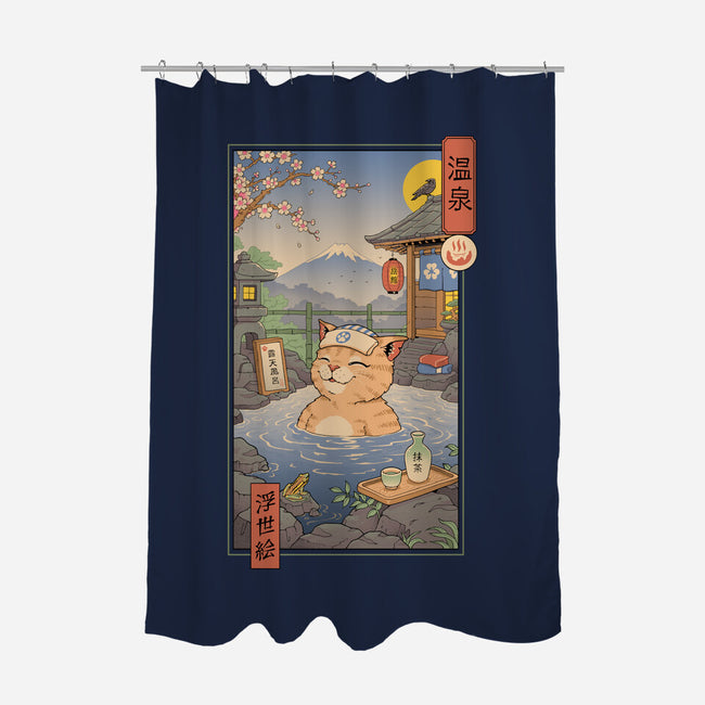 Onsen Cat Meowster-None-Polyester-Shower Curtain-vp021