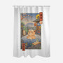 Onsen Cat Meowster-None-Polyester-Shower Curtain-vp021