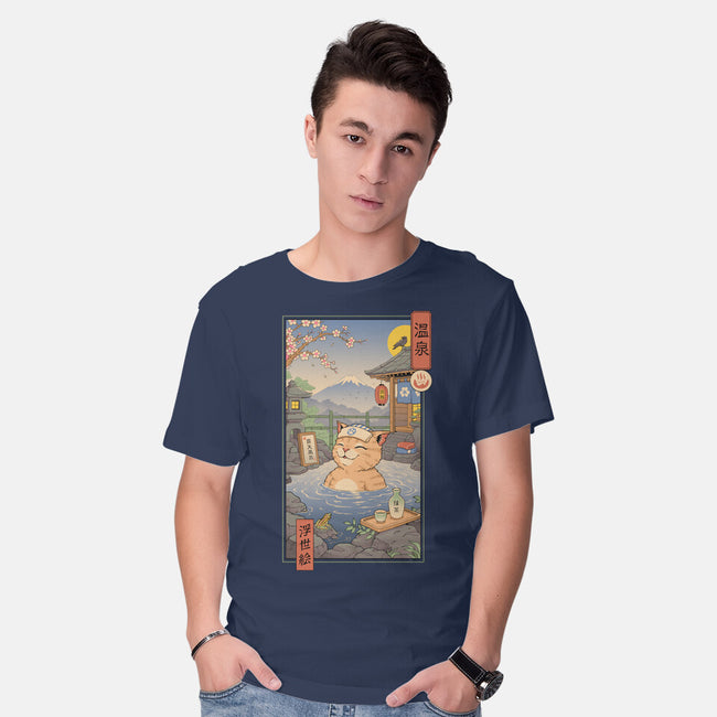 Onsen Cat Meowster-Mens-Basic-Tee-vp021