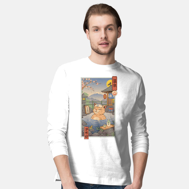 Onsen Cat Meowster-Mens-Long Sleeved-Tee-vp021
