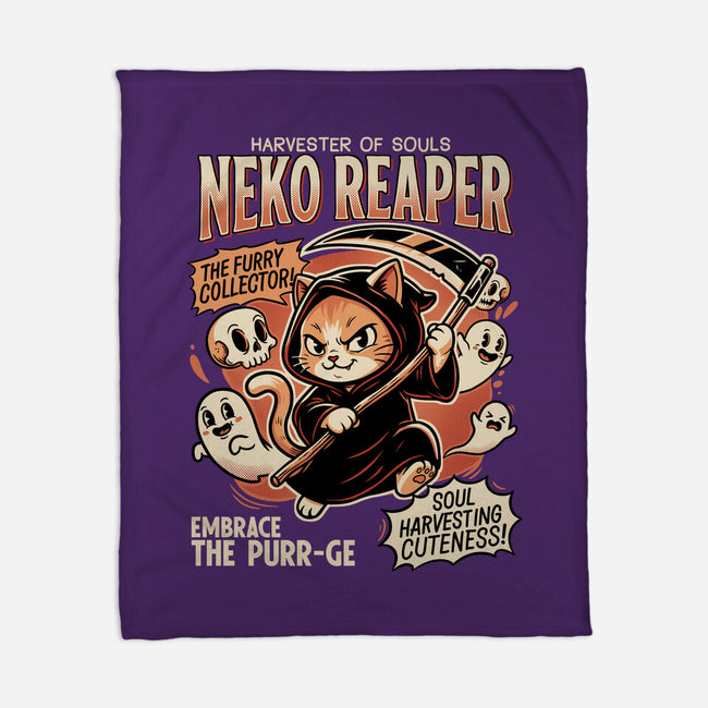 Neko Reaper-None-Fleece-Blanket-P1yu5h