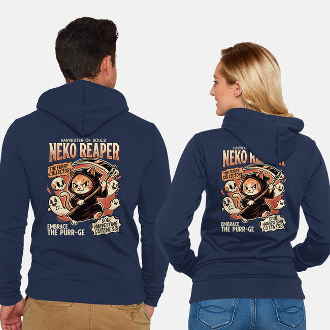 Neko Reaper-Unisex-Zip-Up-Sweatshirt-P1yu5h