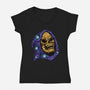 Starry Night Of Doom-Womens-V-Neck-Tee-glitchygorilla