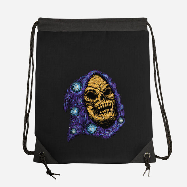 Starry Night Of Doom-None-Drawstring-Bag-glitchygorilla