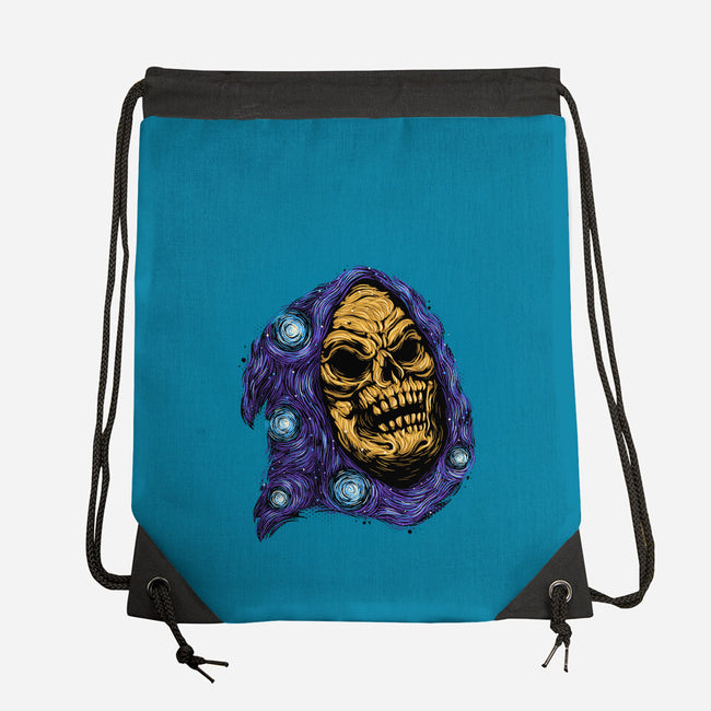 Starry Night Of Doom-None-Drawstring-Bag-glitchygorilla