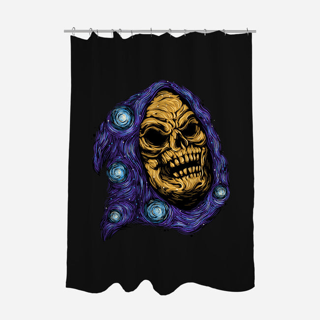 Starry Night Of Doom-None-Polyester-Shower Curtain-glitchygorilla