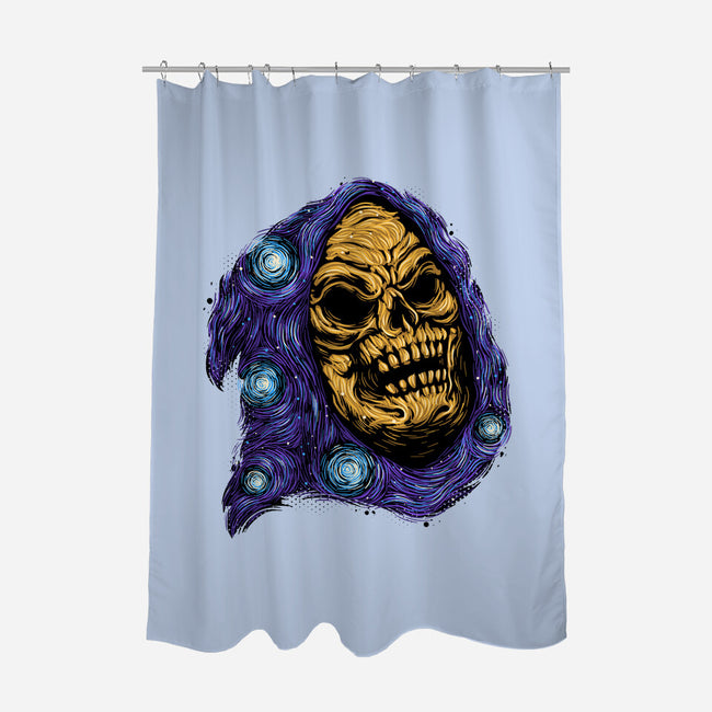 Starry Night Of Doom-None-Polyester-Shower Curtain-glitchygorilla