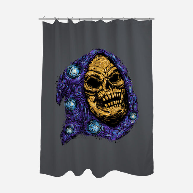 Starry Night Of Doom-None-Polyester-Shower Curtain-glitchygorilla
