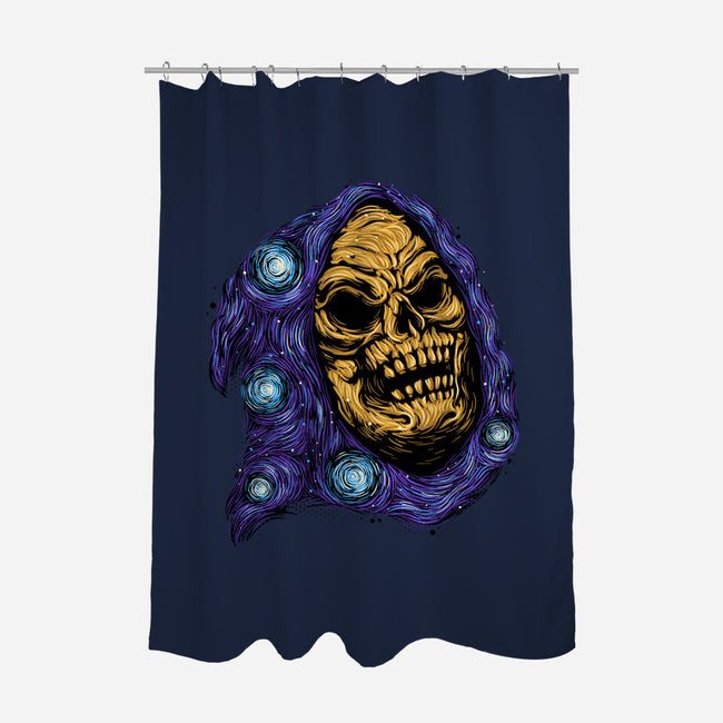Starry Night Of Doom-None-Polyester-Shower Curtain-glitchygorilla