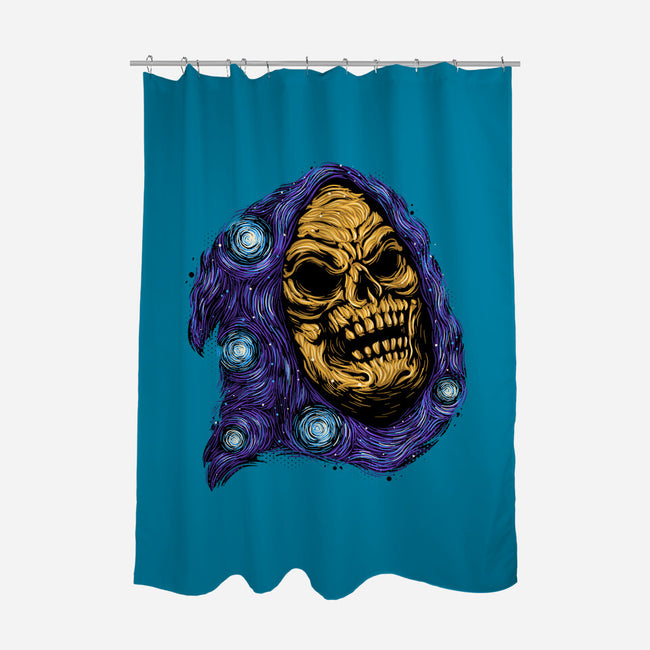 Starry Night Of Doom-None-Polyester-Shower Curtain-glitchygorilla
