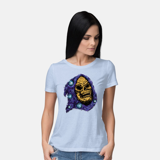 Starry Night Of Doom-Womens-Basic-Tee-glitchygorilla
