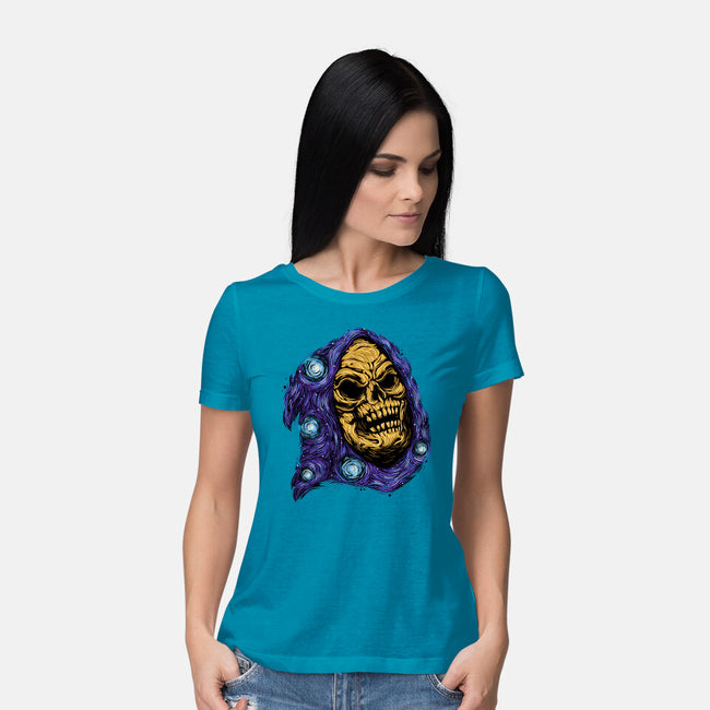 Starry Night Of Doom-Womens-Basic-Tee-glitchygorilla