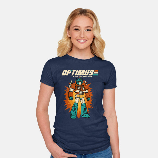 A Real Autobot Hero-Womens-Fitted-Tee-Melonseta