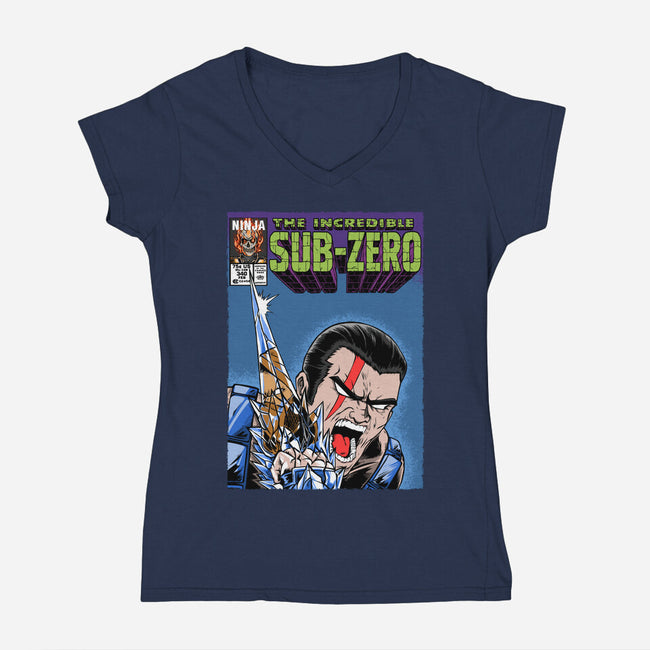 The Incredible Sub-Zero-Womens-V-Neck-Tee-joerawks