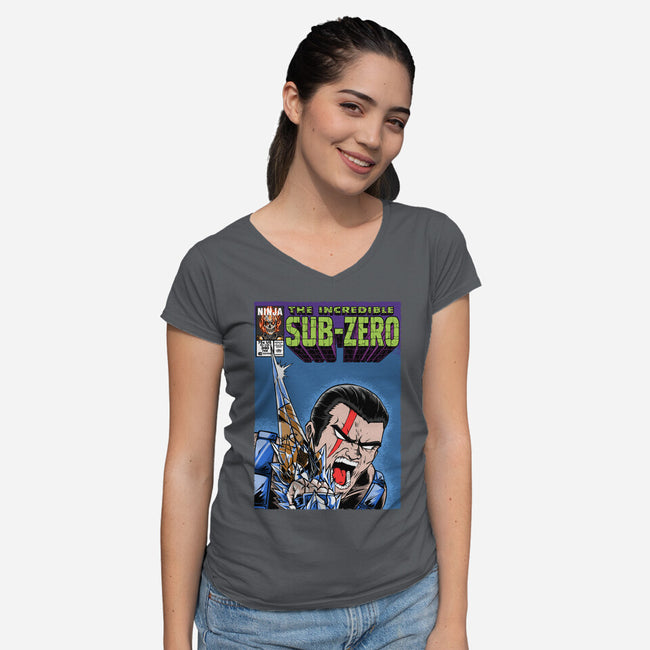 The Incredible Sub-Zero-Womens-V-Neck-Tee-joerawks