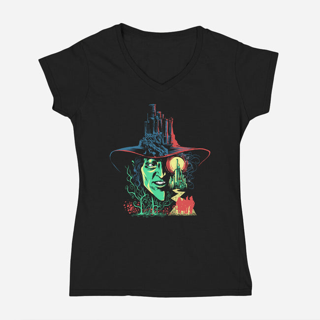 Pieces Of Oz-Womens-V-Neck-Tee-zascanauta