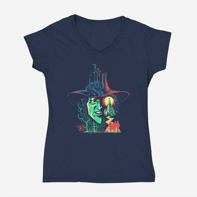 Pieces Of Oz-Womens-V-Neck-Tee-zascanauta