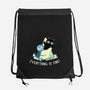 Everything Is Fine Shark Attack-None-Drawstring-Bag-tobefonseca