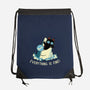 Everything Is Fine Shark Attack-None-Drawstring-Bag-tobefonseca