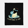 Everything Is Fine Shark Attack-None-Fleece-Blanket-tobefonseca