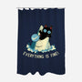 Everything Is Fine Shark Attack-None-Polyester-Shower Curtain-tobefonseca