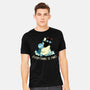 Everything Is Fine Shark Attack-Mens-Heavyweight-Tee-tobefonseca