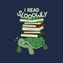 Slow Reader Turtle Books-None-Basic Tote-Bag-tobefonseca