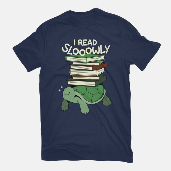 Slow Reader Turtle Books-Mens-Premium-Tee-tobefonseca