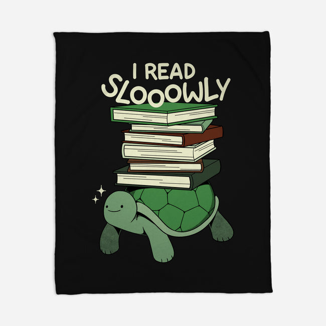Slow Reader Turtle Books-None-Fleece-Blanket-tobefonseca