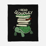 Slow Reader Turtle Books-None-Fleece-Blanket-tobefonseca