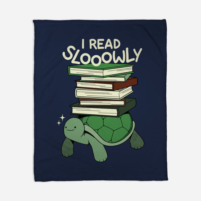Slow Reader Turtle Books-None-Fleece-Blanket-tobefonseca