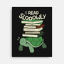 Slow Reader Turtle Books-None-Stretched-Canvas-tobefonseca