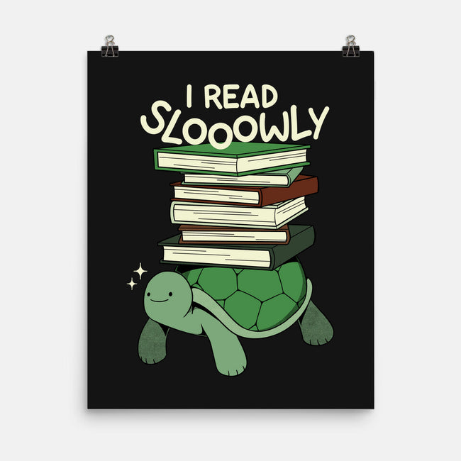 Slow Reader Turtle Books-None-Matte-Poster-tobefonseca
