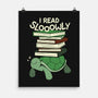Slow Reader Turtle Books-None-Matte-Poster-tobefonseca