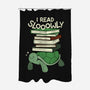 Slow Reader Turtle Books-None-Polyester-Shower Curtain-tobefonseca
