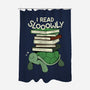 Slow Reader Turtle Books-None-Polyester-Shower Curtain-tobefonseca
