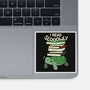 Slow Reader Turtle Books-None-Glossy-Sticker-tobefonseca