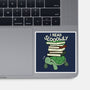 Slow Reader Turtle Books-None-Glossy-Sticker-tobefonseca