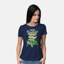 Slow Reader Turtle Books-Womens-Basic-Tee-tobefonseca