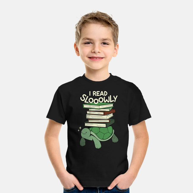 Slow Reader Turtle Books-Youth-Basic-Tee-tobefonseca