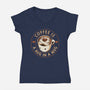 Coffee Is A Hug In A Mug-Womens-V-Neck-Tee-tobefonseca