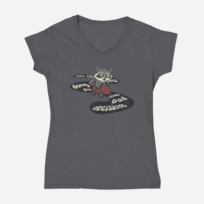 On My way To Make Bad Decisions-Womens-V-Neck-Tee-Loobs