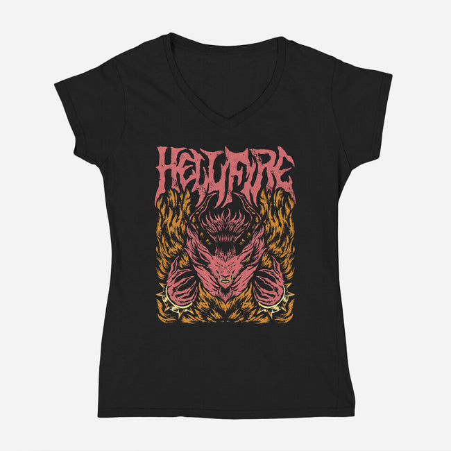 A Hellfire-Womens-V-Neck-Tee-Henrique Torres