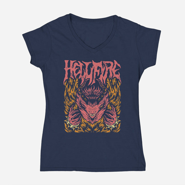 A Hellfire-Womens-V-Neck-Tee-Henrique Torres