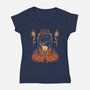 Man Of Mysteries-Womens-V-Neck-Tee-Henrique Torres