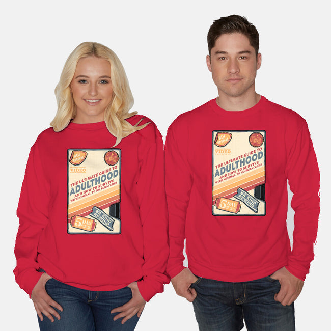 Guide To Adulthood-Unisex-Crew Neck-Sweatshirt-glitchygorilla